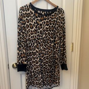 kate spade Leopard Print Top in Black and Tan